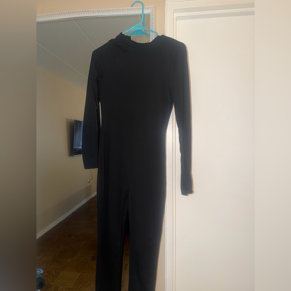 SHEIN Black Long Sleeve Jumpsuit